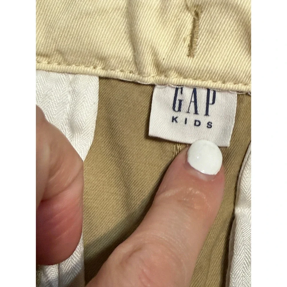 GAP Kids Pants Youth Boys Size 12 Brown Khaki Pants Adjustable Waist Inside